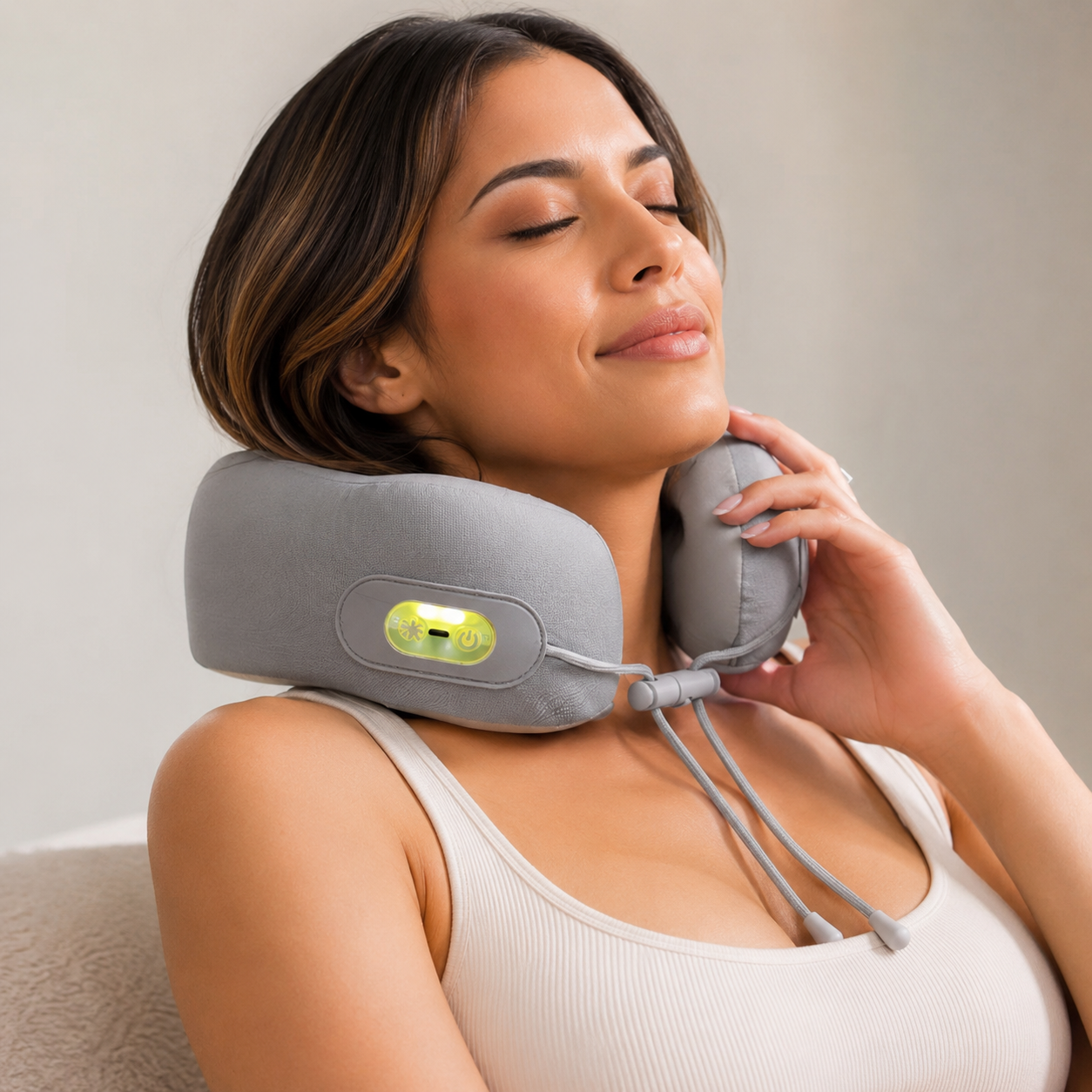 NeckFlow™ - Masajeador de Cuello Inteligente - Alivio Instantáneo con Calor Terapéutico