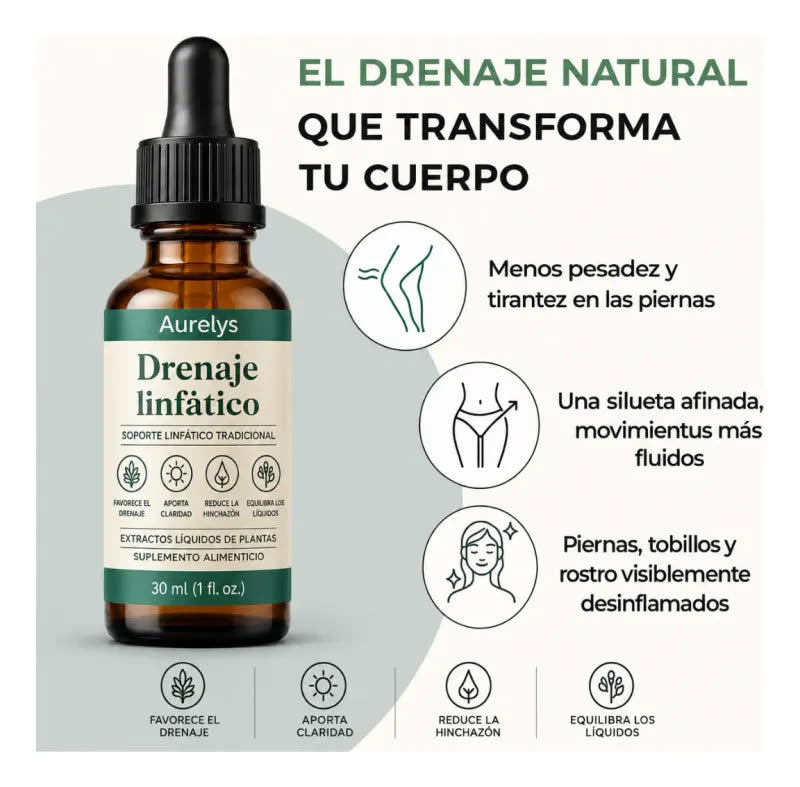 Aurelys Drenaje Linfático: gotas de extractos de plantas