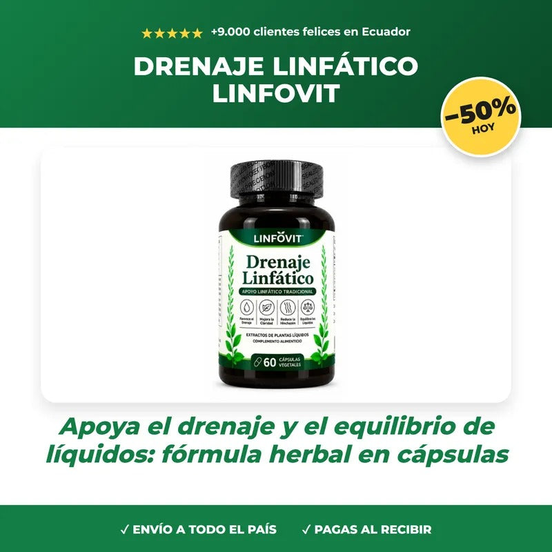 Drenaje Linfático Linfovit — fórmula herbal en cápsulas