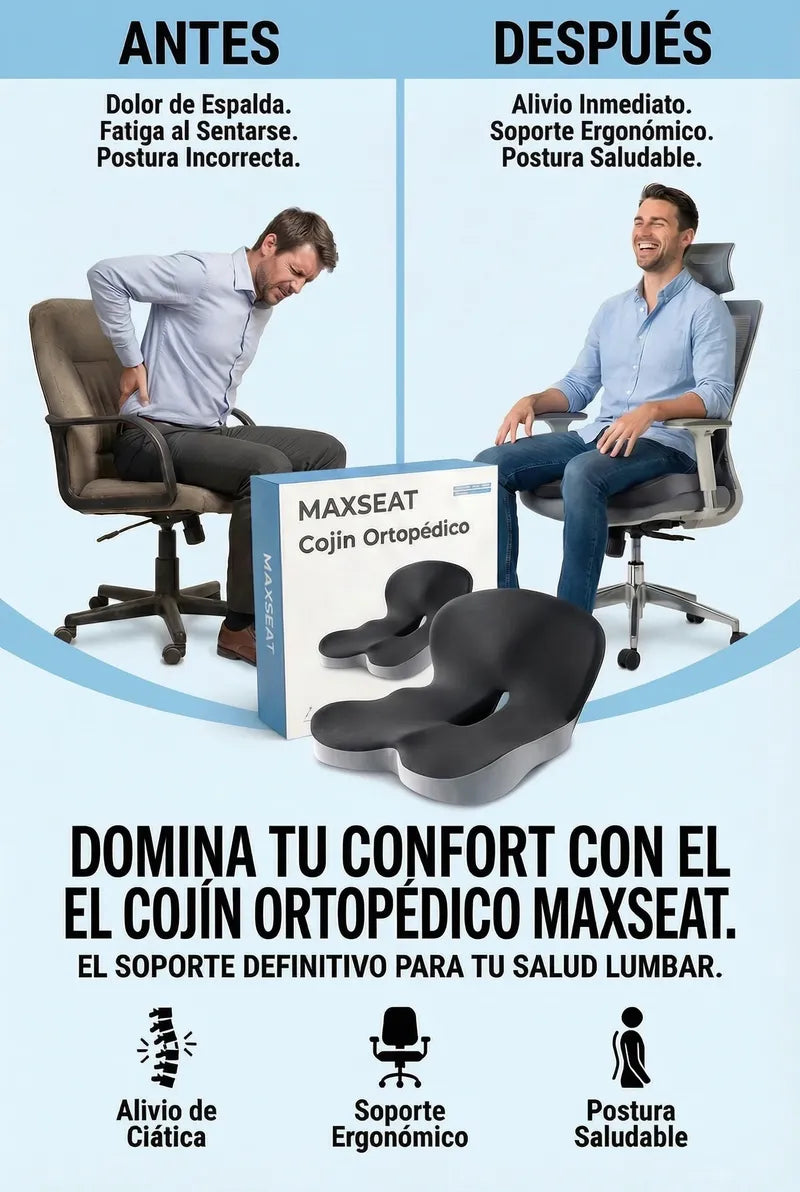 Cojín Ortopédico Ergonómico con Soporte Lumbar
