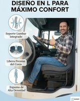 Diseño en L para máximo confort al manejar