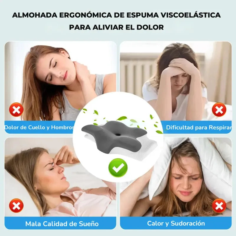 Almohada Ergonómica Ortopédica — Soporte cervical con Memory Foam para dormir sin dolor