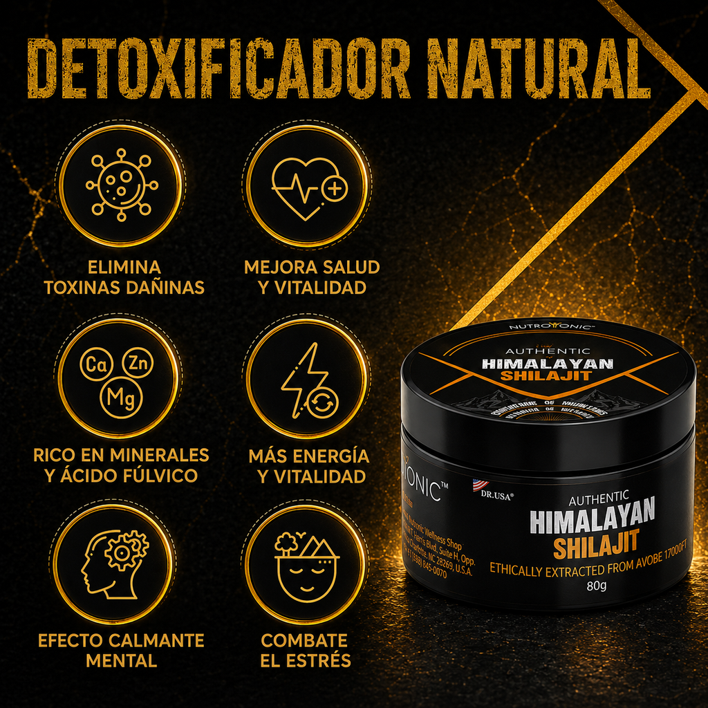 Shilajit del Himalaya 100% Puro ⚡ Más testosterona, más energía, más rendimiento masculino