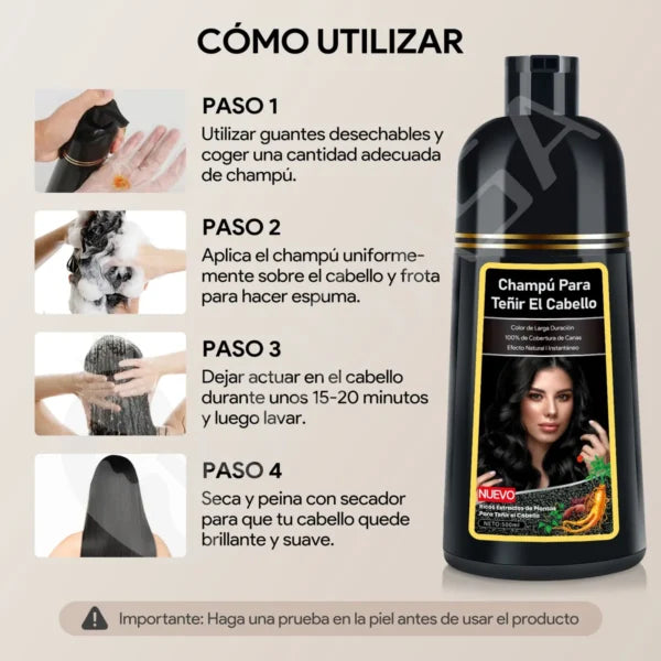 CanasOff™ Shampoo 400ml — Cubre Canas en 10 Minutos | Sin Tinte, Sin Salón, Sin Daño