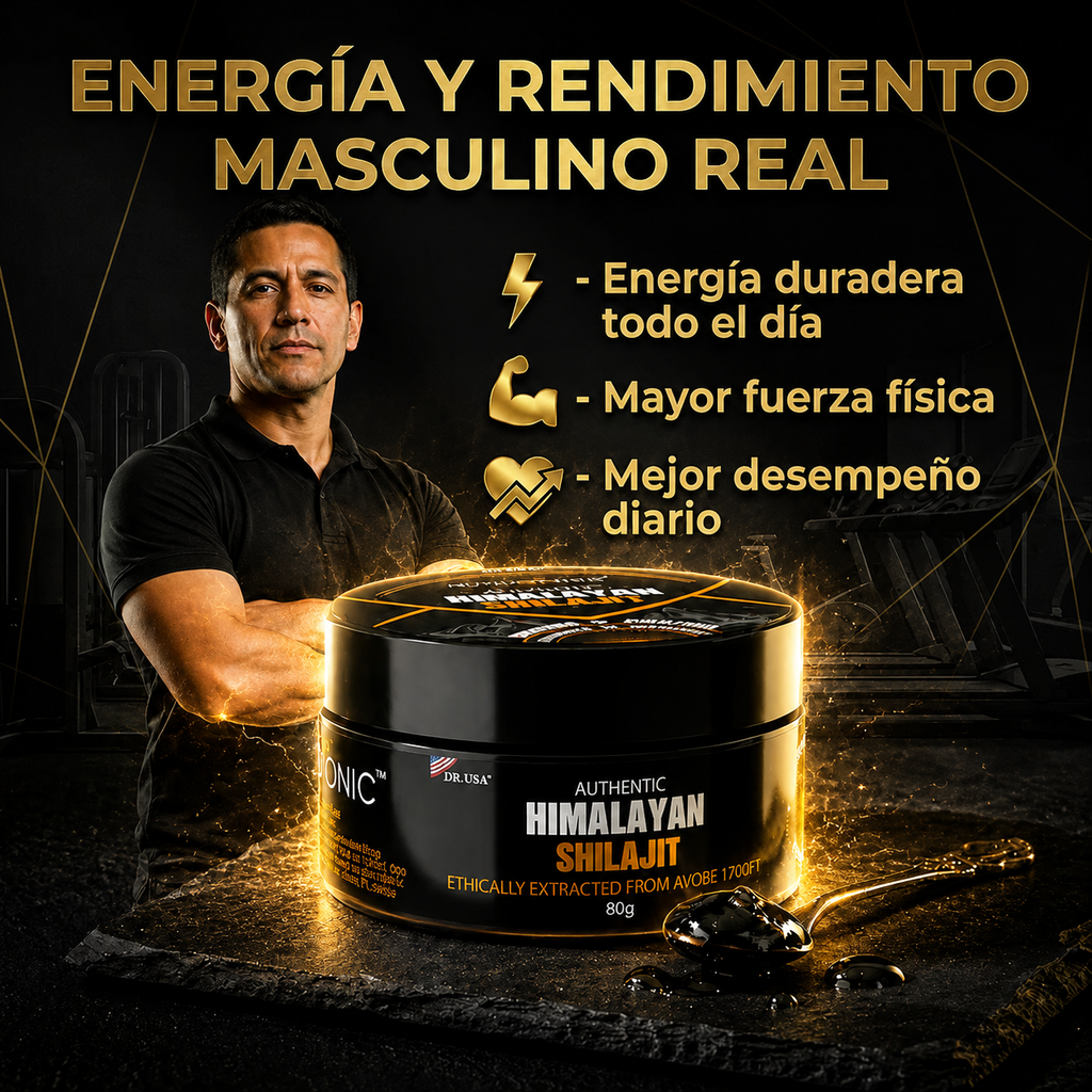 Shilajit del Himalaya 100% Puro ⚡ Más testosterona, más energía, más rendimiento masculino