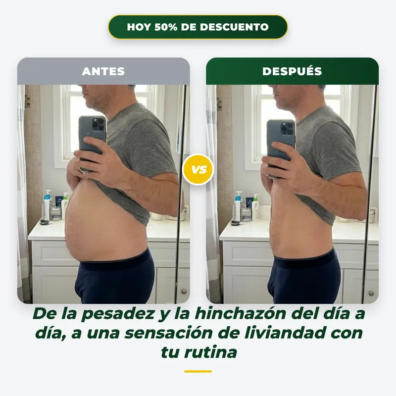 Antes y después con Aurelys Drenaje Linfático (imagen ilustrativa)