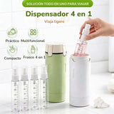 Dispensador 4 en 1: solución todo en uno para viajar