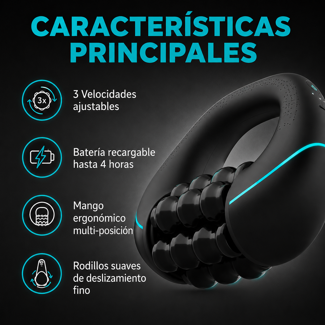 VitaRoll™ — Rodillo de Masaje Eléctrico 360° | Alivia el Dolor, Elimina Celulitis y Recupera tus Músculos