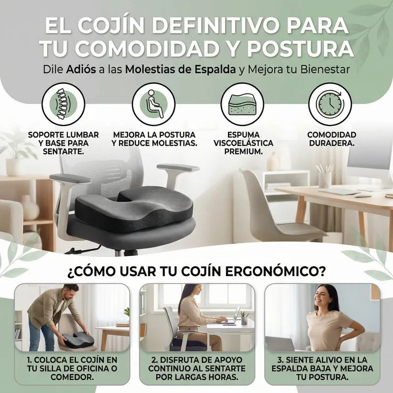Cómo usar tu cojín ergonómico